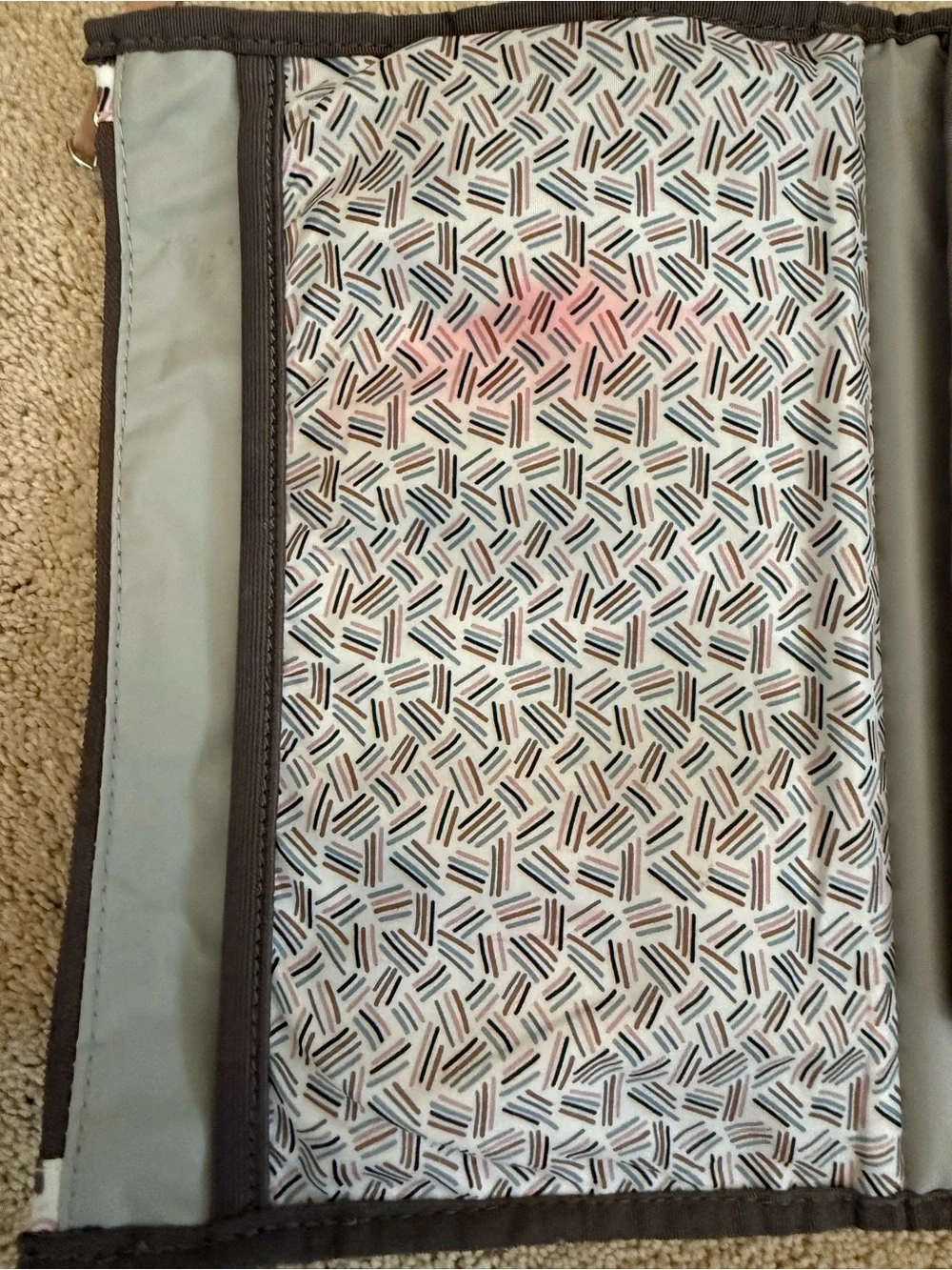 Petunia Pickle Bottom Brown & Cream Rainbow Wristlet